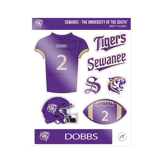 Sewanee - NCAA Football : Brett Dobbs - Sticker Sheet-0