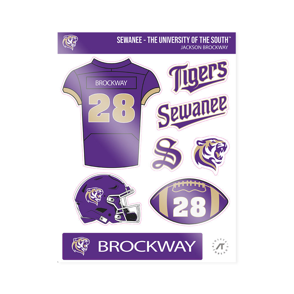 Sewanee - NCAA Football : Jackson Brockway - Sticker Sheet-0
