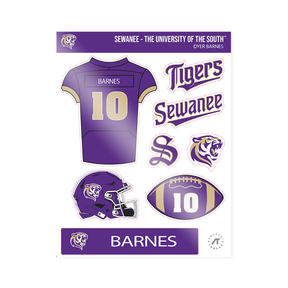 Sewanee - NCAA Football : Dyer Barnes - Sticker Sheet-0