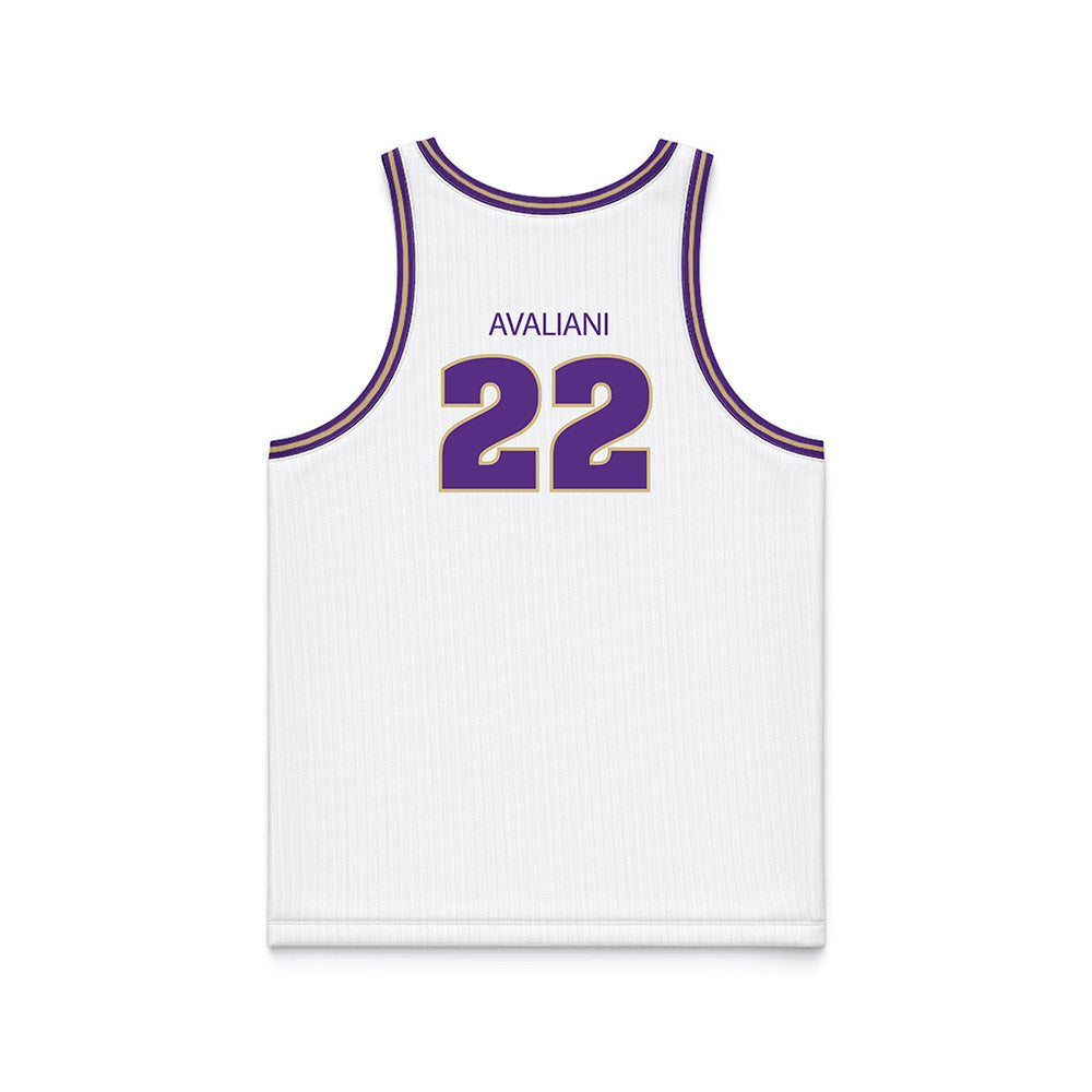 Sewanee - NCAA Men's Basketball : Nikolas Avaliani - White Basketball Jersey-1