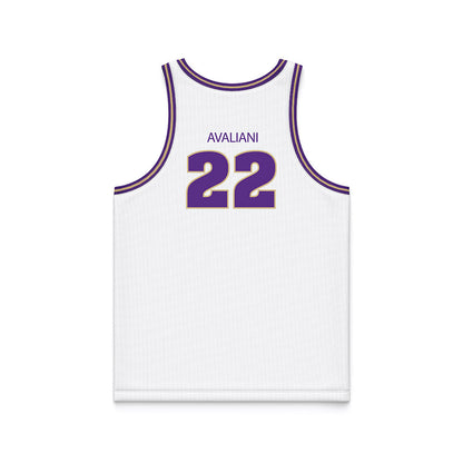 Sewanee - NCAA Men's Basketball : Nikolas Avaliani - White Basketball Jersey-1