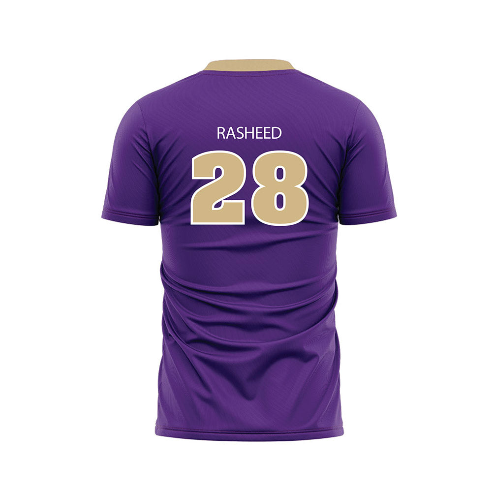 Sewanee - NCAA Men's Soccer : Isaac Rasheed - Purple Soccer Jersey-1