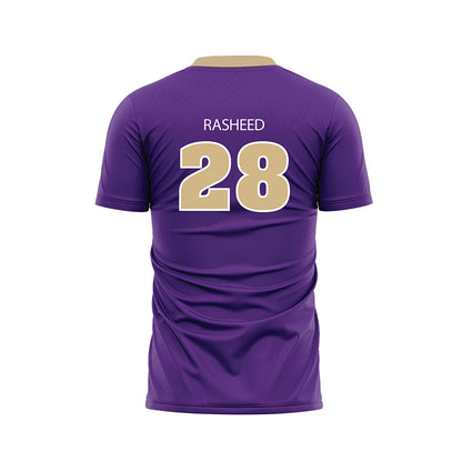 Sewanee - NCAA Men's Soccer : Isaac Rasheed - Purple Soccer Jersey-1