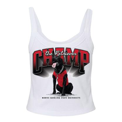 NC State - Ripken : - Champ The Retriever Women’s Rib Cropped Tank Top-1