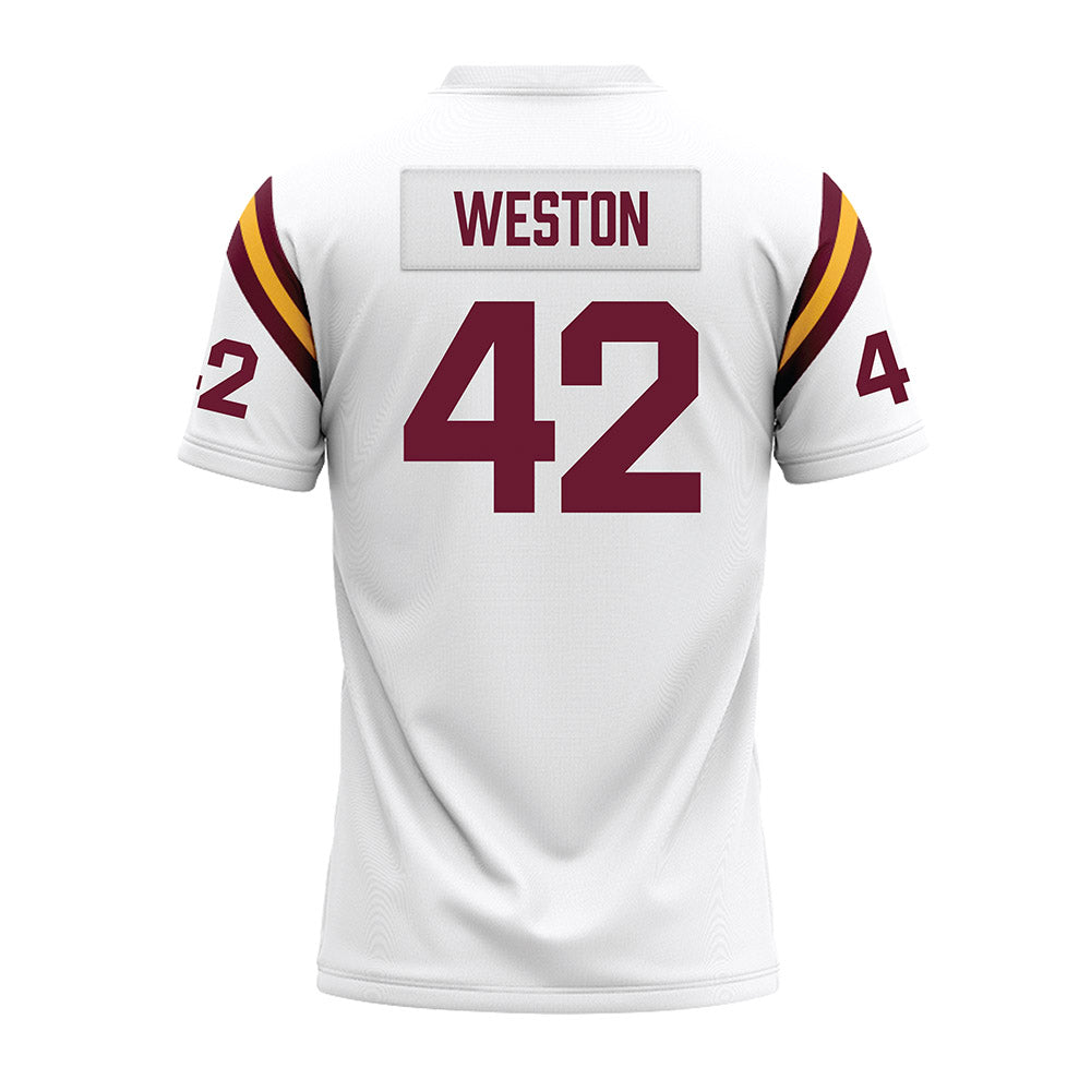 Minnesota - NCAA Football : Tom Weston - 1960 White Premium Football Jersey-1