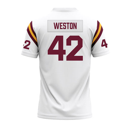 Minnesota - NCAA Football : Tom Weston - 1960 White Premium Football Jersey-1