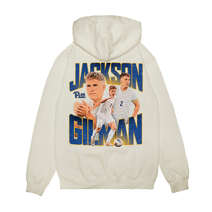 Pittsburgh - NCAA Men's Soccer : Jackson Gilman - Collage Premium Hooded Sweatshirt-1