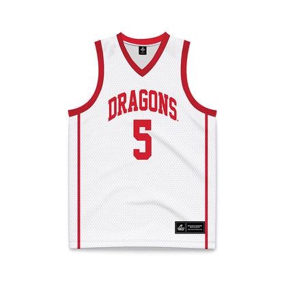 MSUM - NCAA Men's Basketball : Isa El-Amin - White Basketball Jersey-0