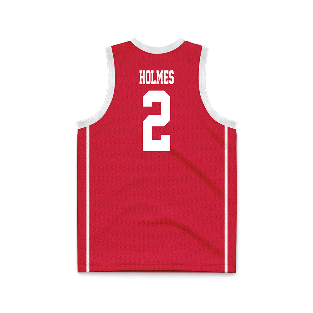 MSUM - NCAA Men's Basketball : Nashawn Holmes - Red Basketball Jersey-1