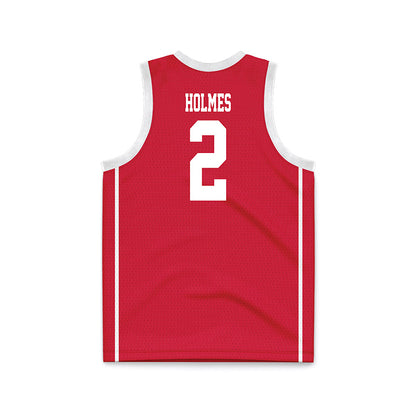MSUM - NCAA Men's Basketball : Nashawn Holmes - Red Basketball Jersey-1