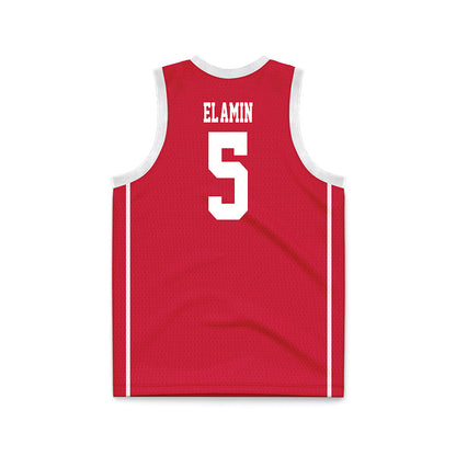 MSUM - NCAA Men's Basketball : Isa El-Amin - Red Basketball Jersey-1