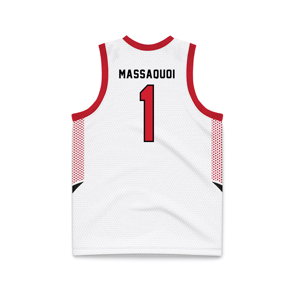 MSUM - NCAA Women's Basketball : Grace Massaquoi - White Basketball Jersey-1