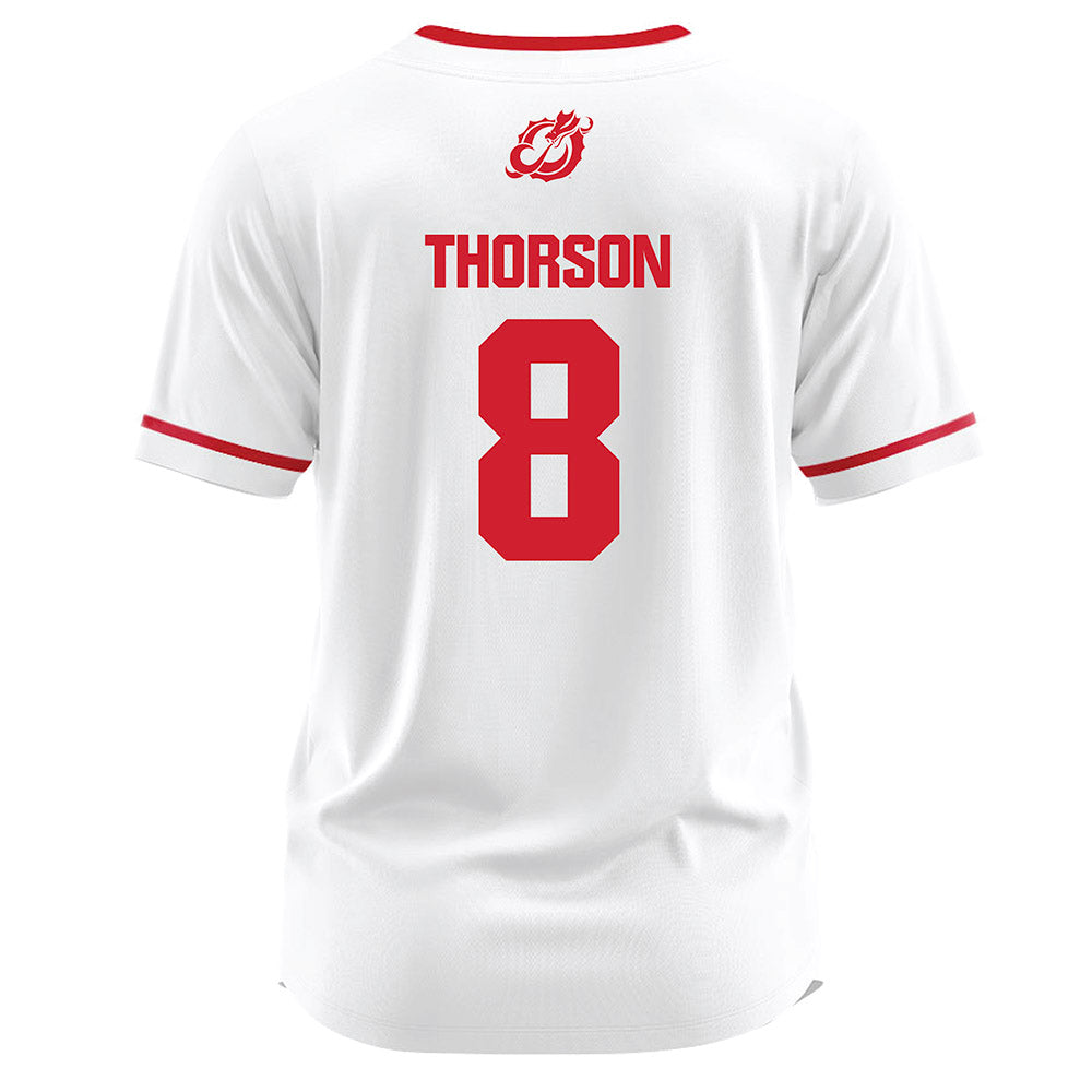 MSUM - NCAA Softball : Grace Thorson - White Jersey-1