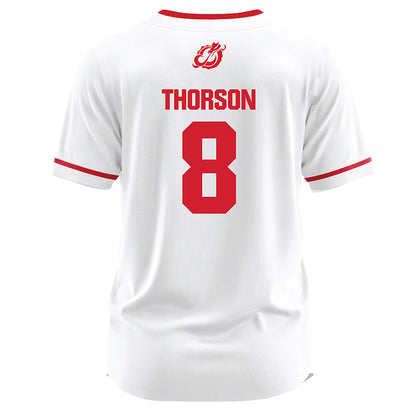 MSUM - NCAA Softball : Grace Thorson - White Jersey-1