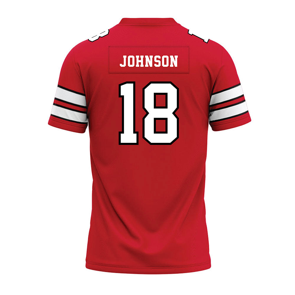 MSUM - NCAA Football : Caleb Johnson - Red Premium Football Jersey-1