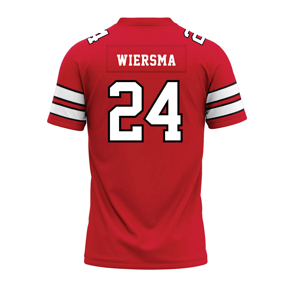 MSUM - NCAA Football : Owen Wiersma - Red Premium Football Jersey-1