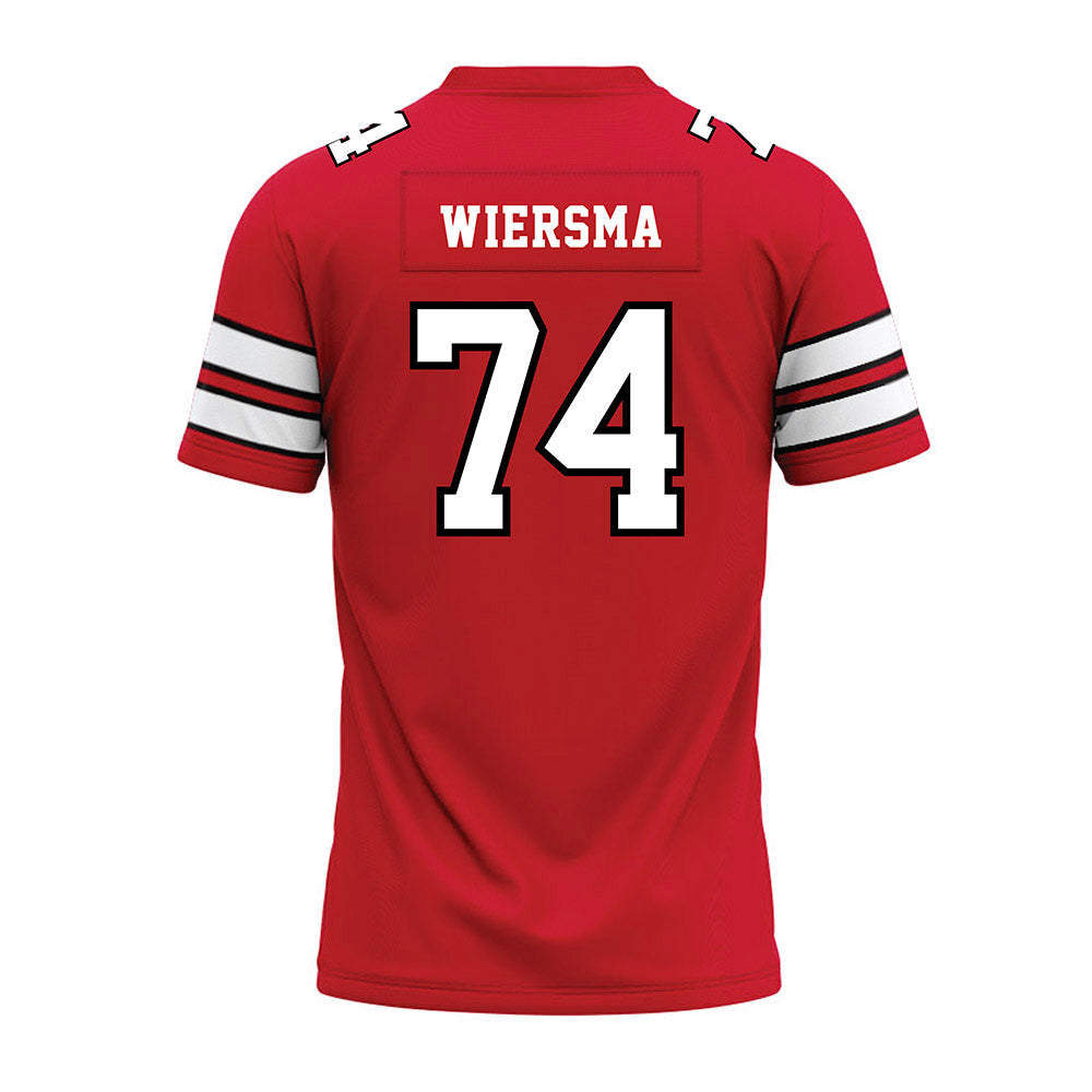 MSUM - NCAA Football : Evan Wiersma - Red Premium Football Jersey-1