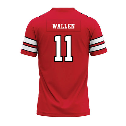 MSUM - NCAA Football : Payton Wallen - Red Premium Football Jersey-1