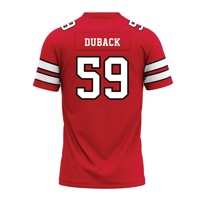 MSUM - NCAA Football : Dawson Duback - Red Premium Football Jersey-1