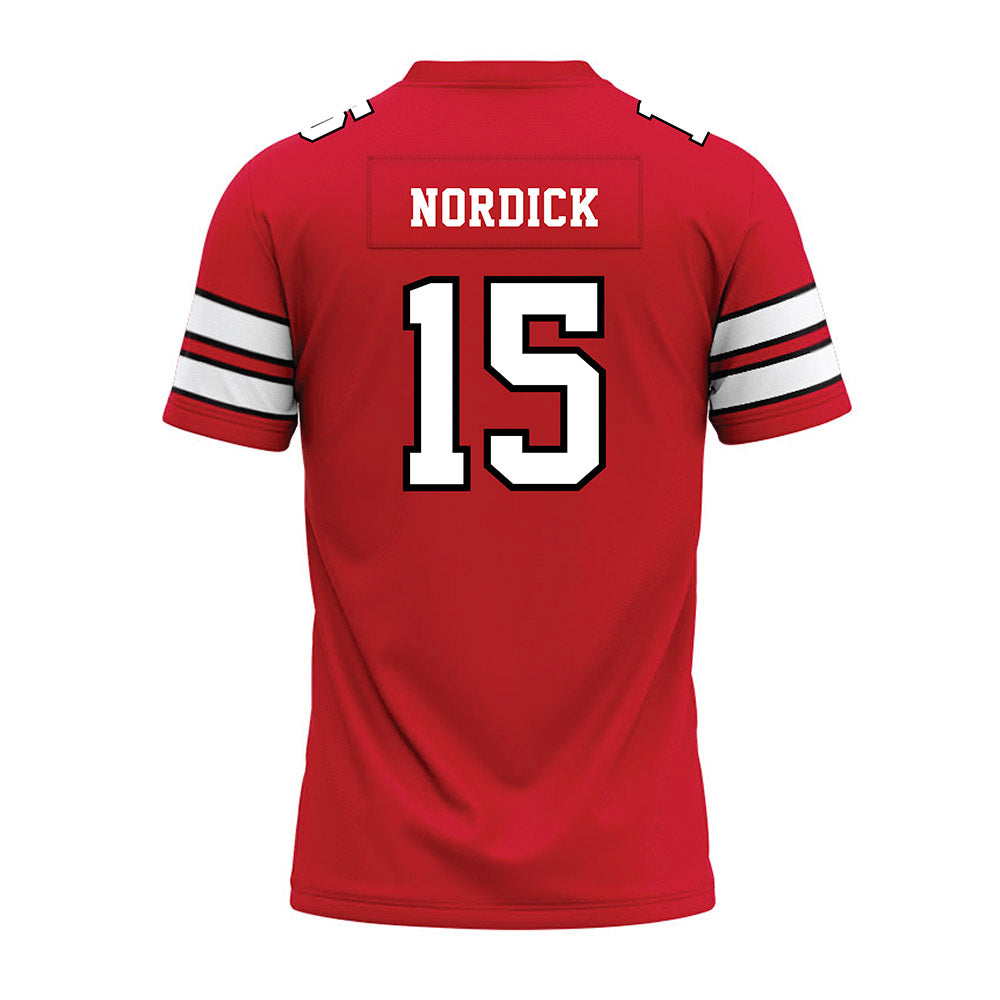 MSUM - NCAA Football : Kaisen Nordick - Red Premium Football Jersey-1