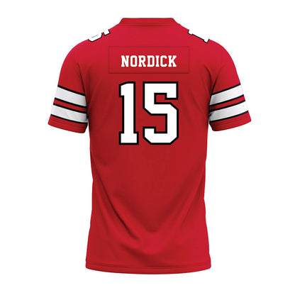 MSUM - NCAA Football : Kaisen Nordick - Red Premium Football Jersey-1