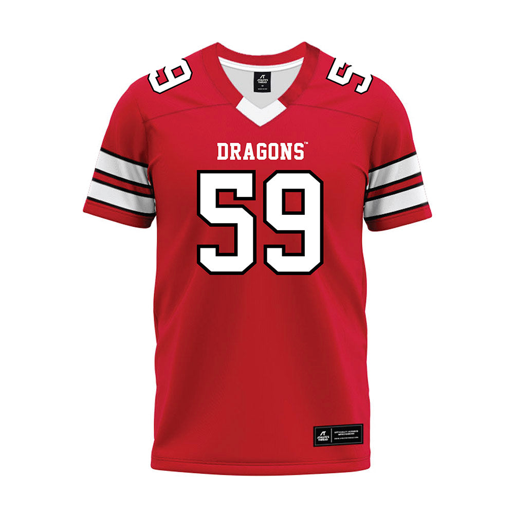 MSUM - NCAA Football : Dawson Duback - Red Premium Football Jersey-0