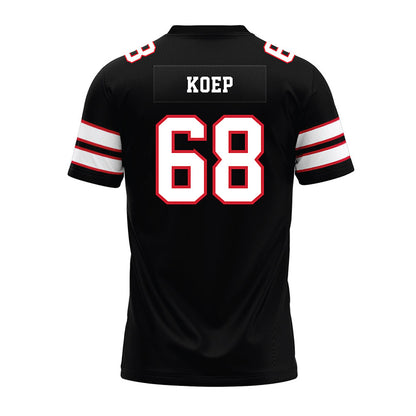 MSUM - NCAA Football : Zakary Koep - Black Premium Football Jersey-1