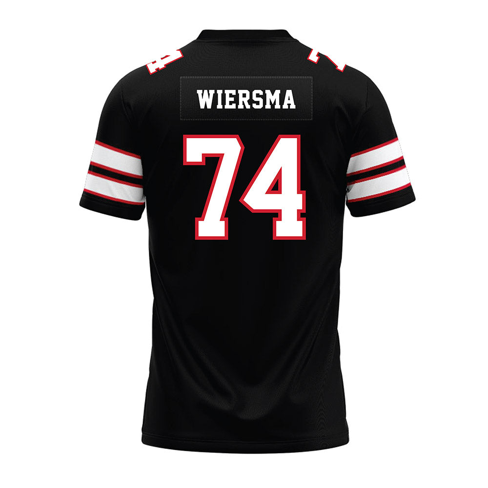 MSUM - NCAA Football : Evan Wiersma - Black Premium Football Jersey-1