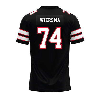 MSUM - NCAA Football : Evan Wiersma - Black Premium Football Jersey-1