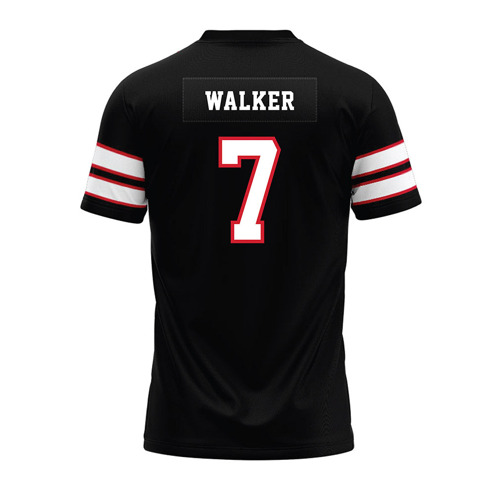 MSUM - NCAA Football : Harrison Walker - Black Premium Football Jersey-1