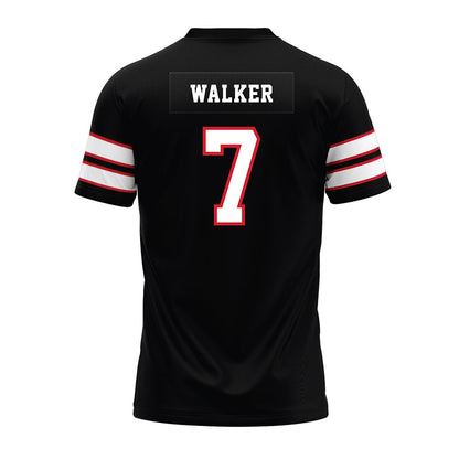 MSUM - NCAA Football : Harrison Walker - Black Premium Football Jersey-1