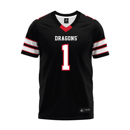 MSUM - NCAA Football : Kennan Stowers - Black Premium Football Jersey-0