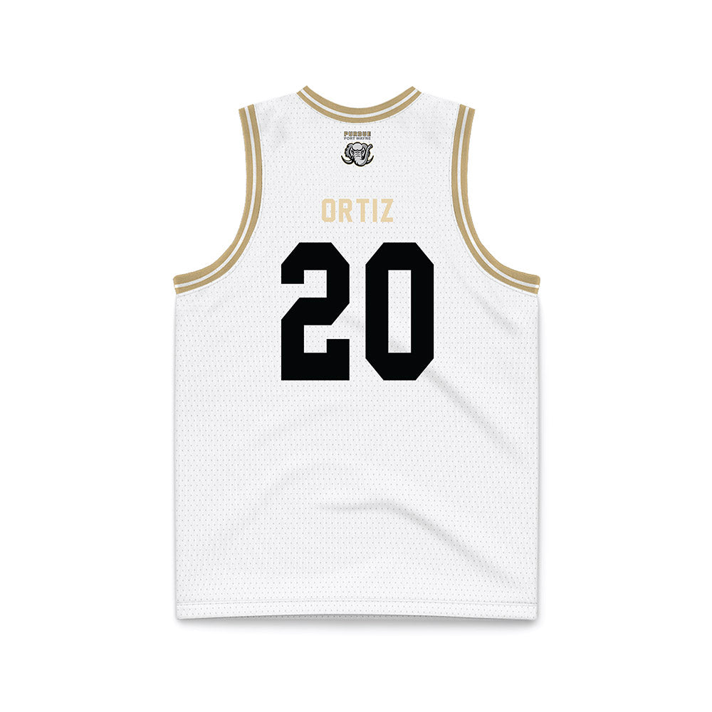PFW - NCAA Men's Basketball : Edir Ortiz - White Basketball Jersey-1