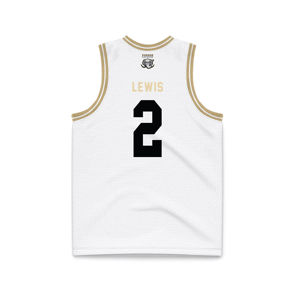 PFW - NCAA Men's Basketball : DeAndre Lewis - White Basketball Jersey-1