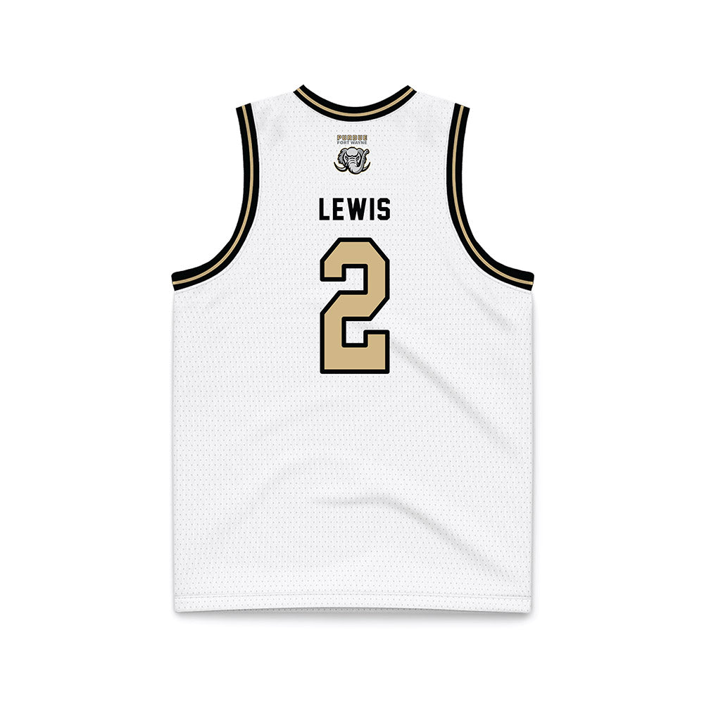 PFW - NCAA Men's Basketball : DeAndre Lewis - Black Lining Basketball Jersey-1