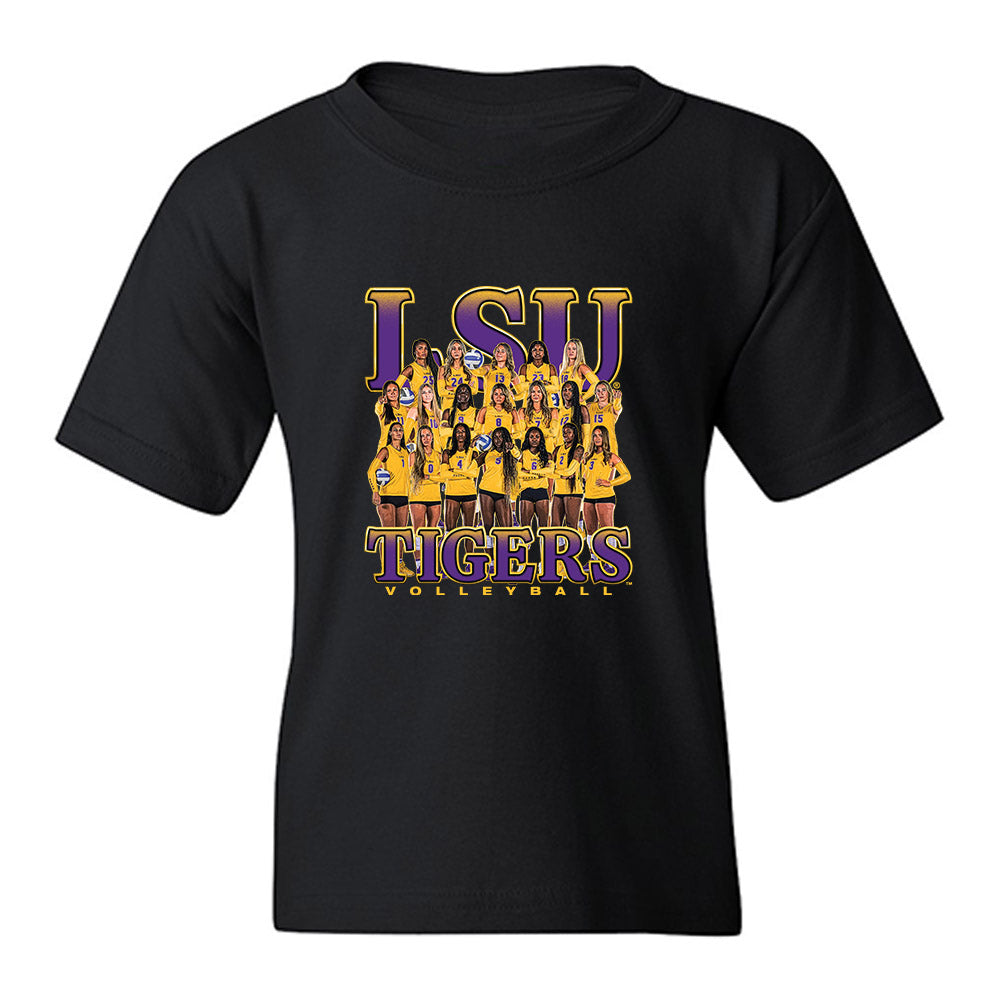 LSU - NCAA Women's Volleyball : - Team Collage Youth T-Shirt-0