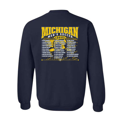 Michigan - NCAA Men's Soccer : - Roster Crewneck Sweatshirt-1
