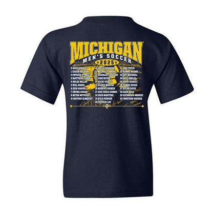 Michigan - NCAA Men's Soccer : - Roster Youth T-Shirt-1