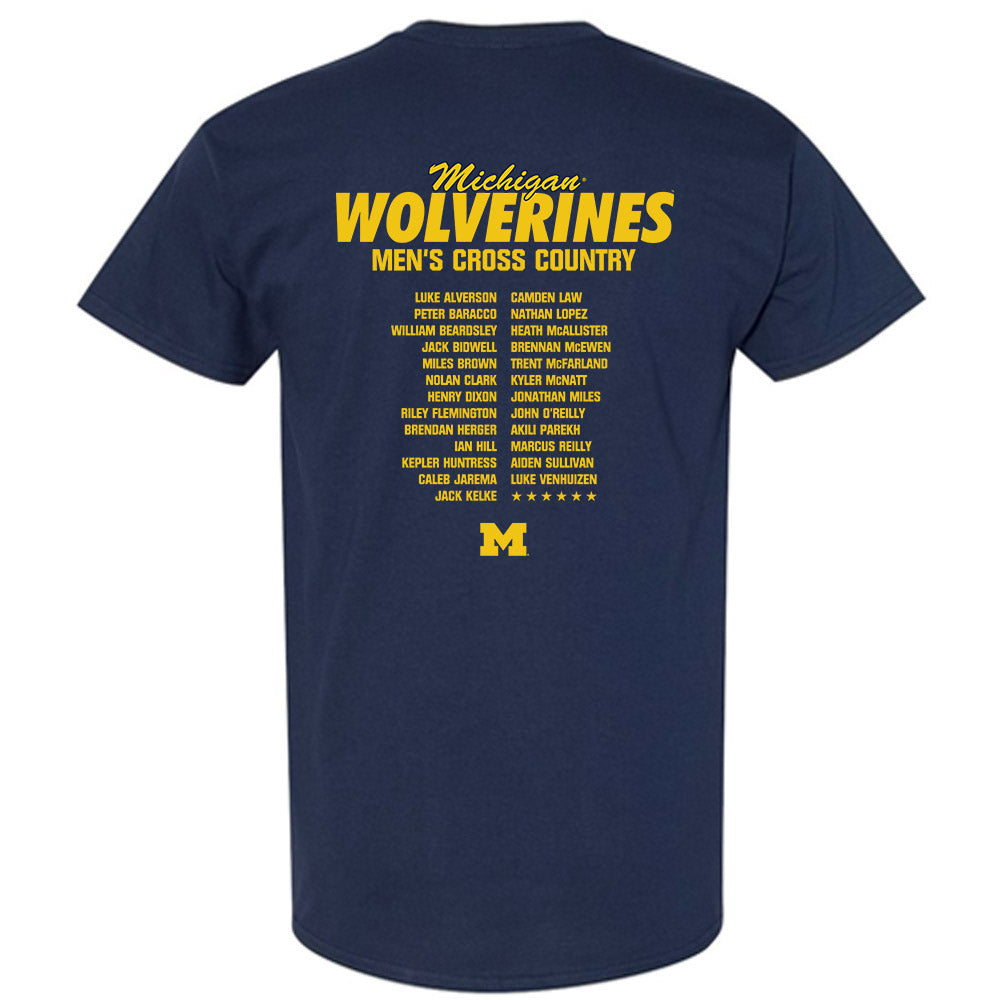 Michigan - NCAA Men's Cross Country : - Roster T-Shirt-1