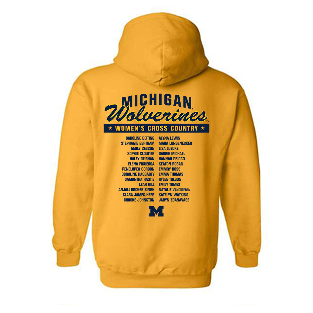 Michigan - NCAA Women's Cross Country : - Roster Hooded Sweatshirt-1