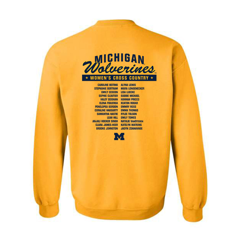 Michigan - NCAA Women's Cross Country : - Roster Crewneck Sweatshirt-1