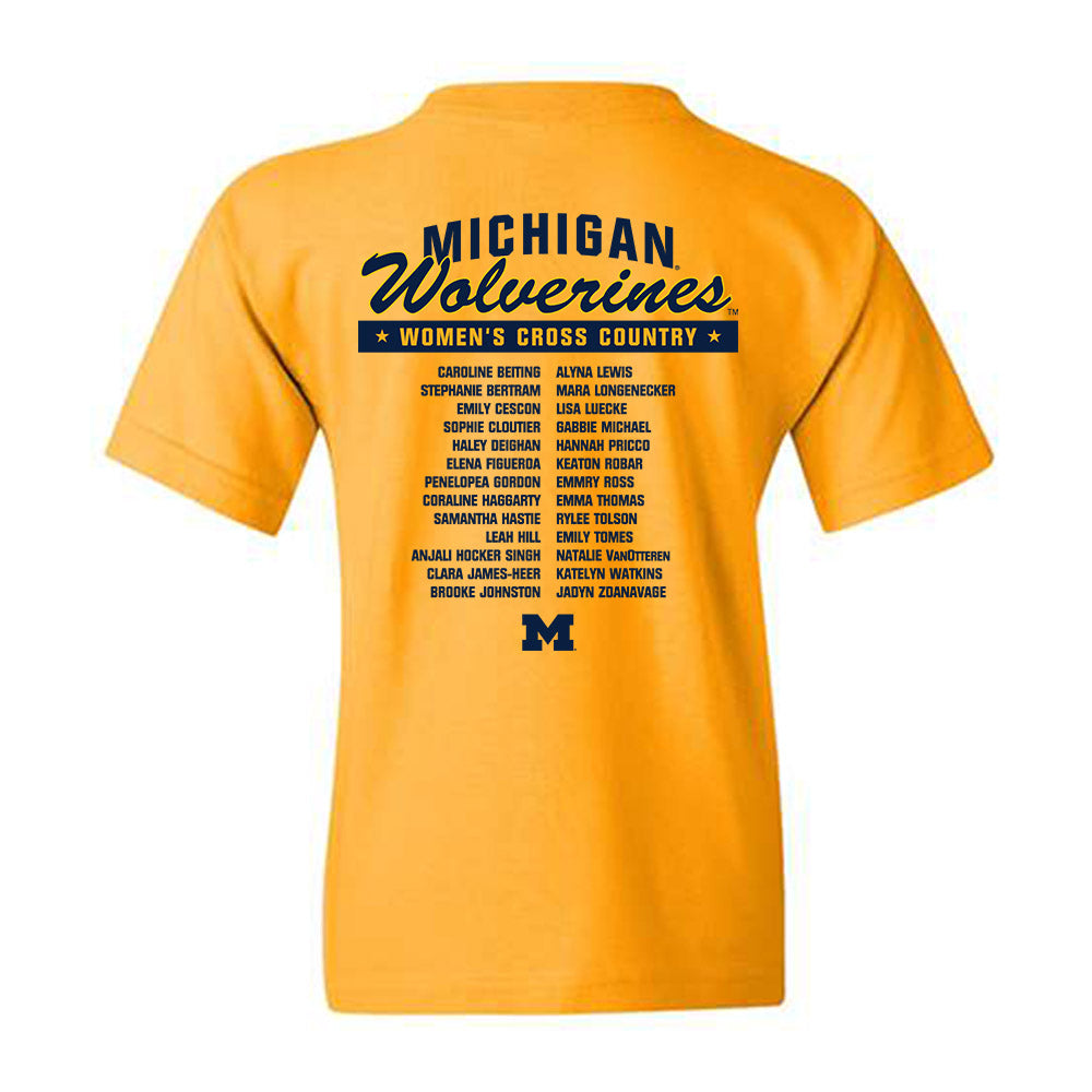 Michigan - NCAA Women's Cross Country : - Roster Youth T-Shirt-1