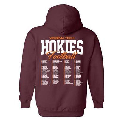 Virginia Tech - NCAA Football : Roster Shirt Hooded Sweatshirt-1