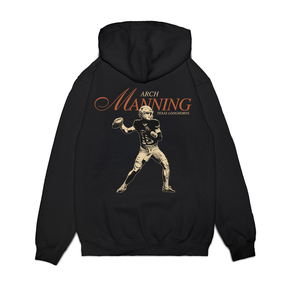 Texas - NCAA Football : Arch Manning - Legacy Premium Hooded Sweatshirt-1