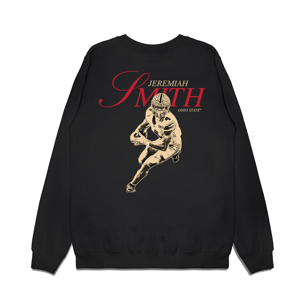Ohio State - NCAA Football : Jeremiah Smith - Legacy Premium Crewneck Sweatshirt-1