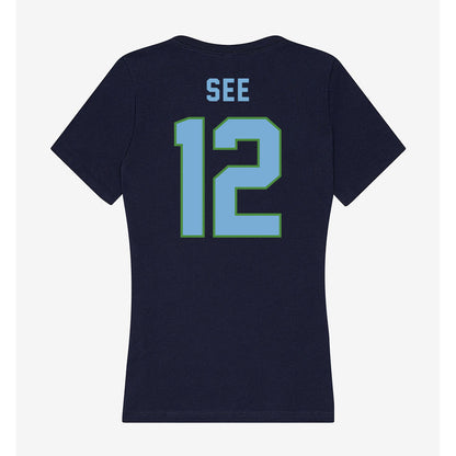 CSU Monterey Bay - NCAA Women's Soccer : Leah See - Classic Shersey Women's V-Neck T-Shirt-1