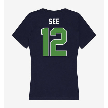CSU Monterey Bay - NCAA Women's Soccer : Leah See - Classic Shersey Women's V-Neck T-Shirt-1