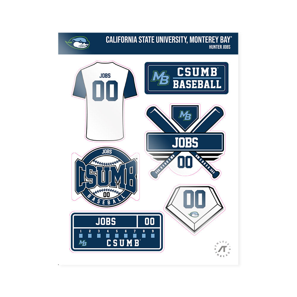 CSU Monterey Bay - NCAA Baseball : Hunter Jobs - Sticker Sheet-0