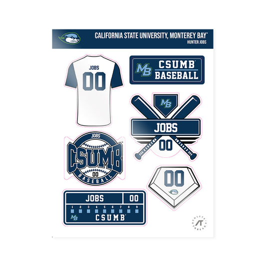 CSU Monterey Bay - NCAA Baseball : Hunter Jobs - Sticker Sheet-0