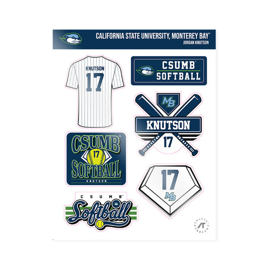 CSU Monterey Bay - NCAA Softball : Jordan Knutson - Sticker Sheet-0